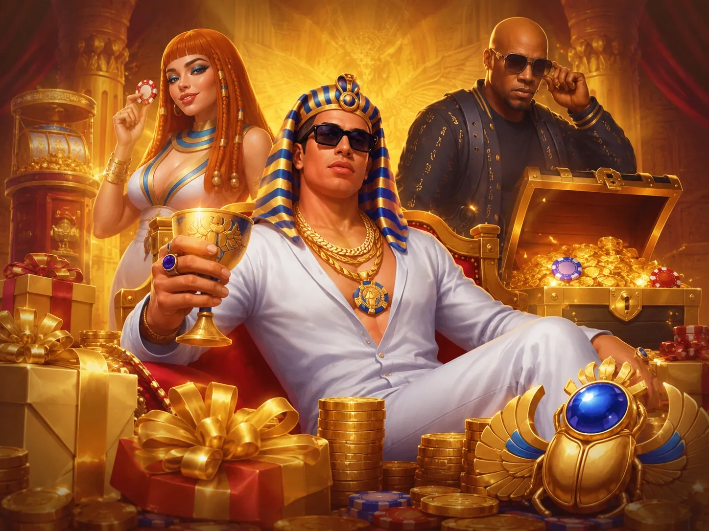 Golden Pharaoh Bonus Treasure Chamber